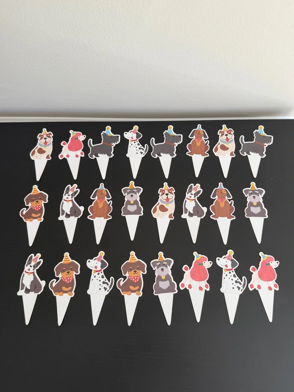 Dog Themed Birthday Party Decorations Cupcake Cake Toppers 24 Pc
